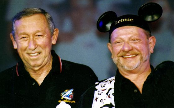 Roy Disney Jr. and a Mouseketeer named Lonnie at 100 Years of Magic at WDW in 2003.