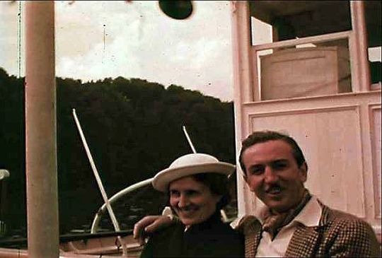 Lillian and Walt aboard the Wilhelm Tell in Switzerland on July 10. Courtesy: Walt Disney Family Foundation.